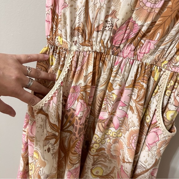 Spell & The Gypsy Jungle Floral boho Mini Dress with Pockets size XS - Picture 8 of 16